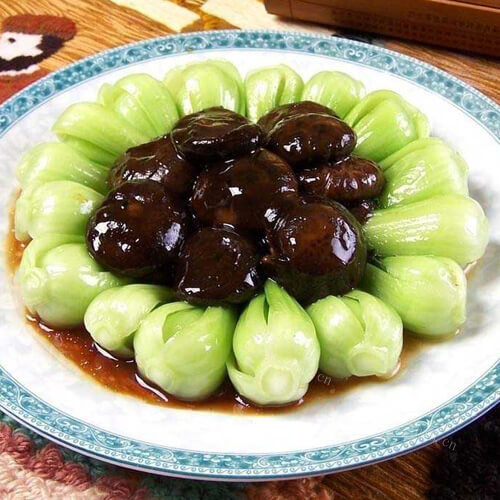 家常蒜蓉油菜海鲜菇