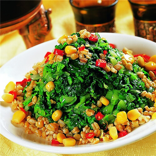 美味豆豉鲮鱼拌小白菜