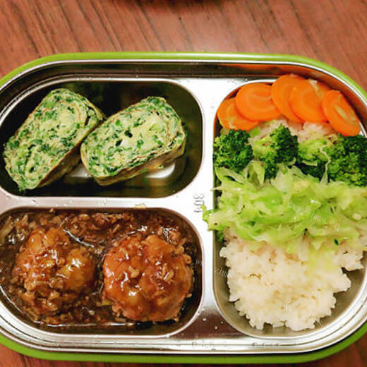 自制金针菇肉丸便当