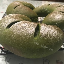 小清新麻薯抹茶软欧做法图解11)