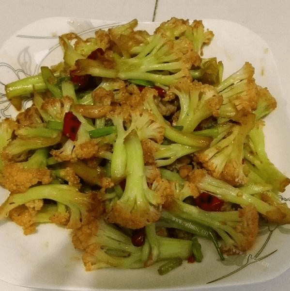 口感极佳的干煸有机花菜