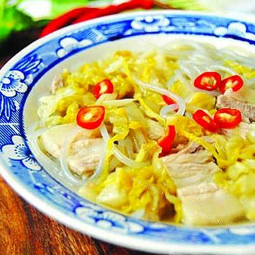 好吃的东北乡村风味酸菜粉