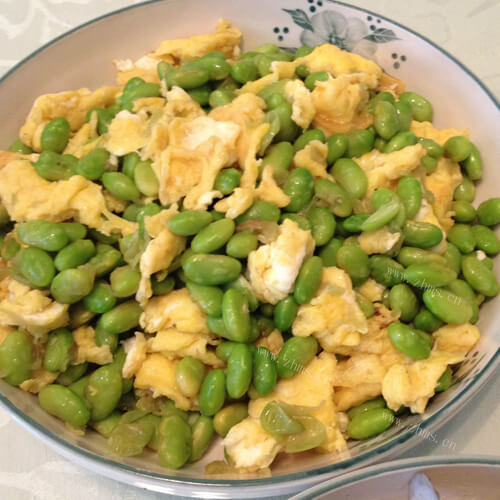 创意丝瓜毛豆子炒蛋