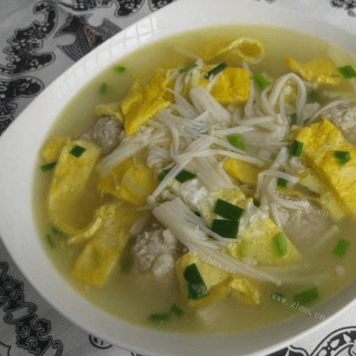 好吃的金针菇肉丸便当