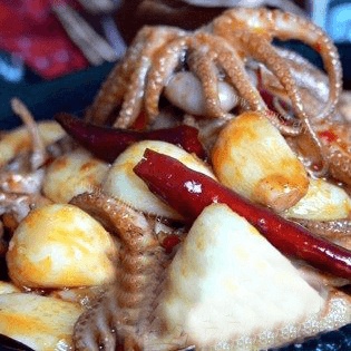 美味的蒜子八爪鱼