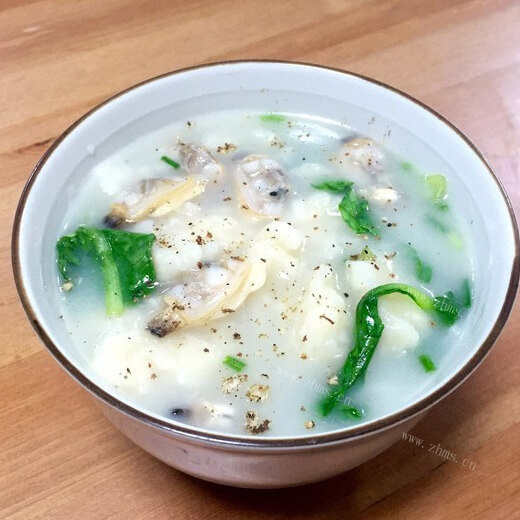 好吃的蛤蜊小白菜汤