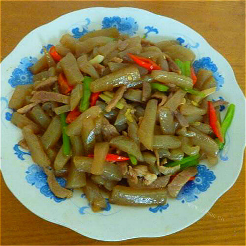 酸辣酸辣魔芋肉丝 