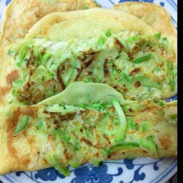 可口的吊瓜丝鸡蛋饼