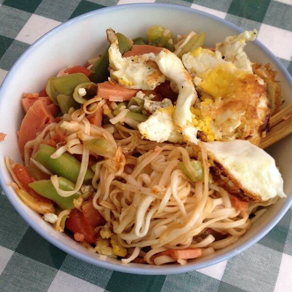 简易豆角炒面条
