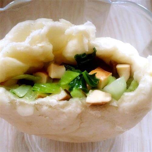 清甜香软青菜香菇包