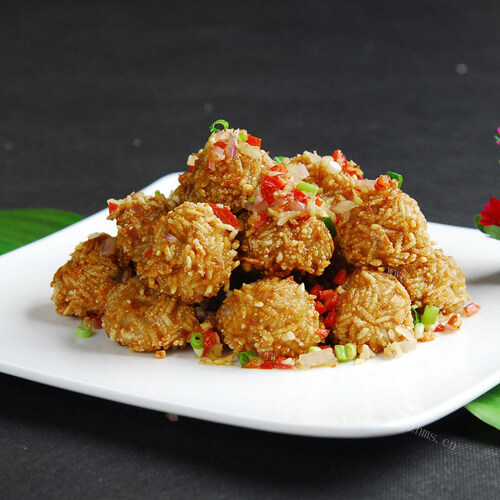 美味香酥藕圆子