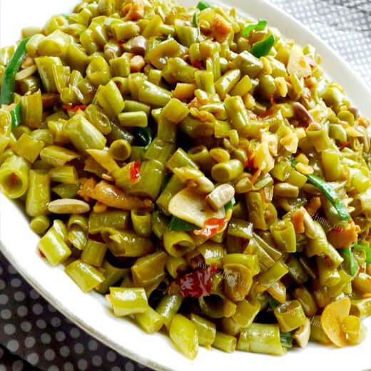 美味的肉沫煸豇豆