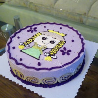 可爱紫薯芭比公主蛋糕