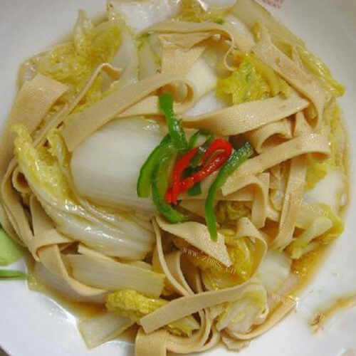 好吃的千张爆炒鸡肉肠
