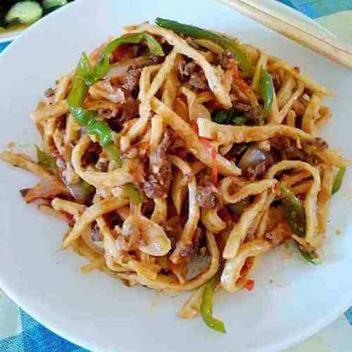 美味牛肉炒糊饽