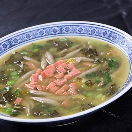 自制酸菜粉丝肉丝汤