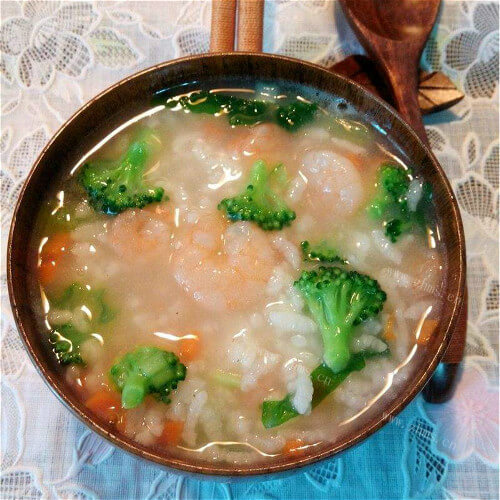 营养白菜虾仁粥