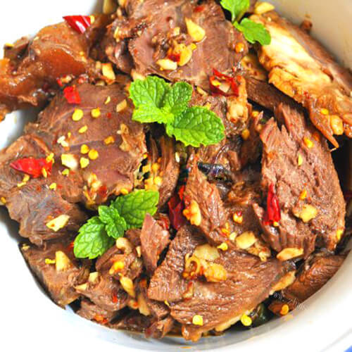 美味薄荷爆炒牛腱肉