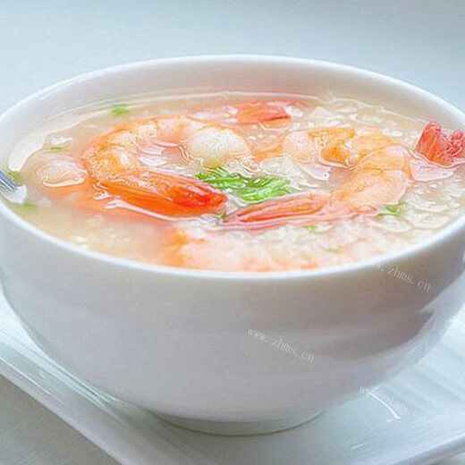 营养的什锦虫草鲜虾粥