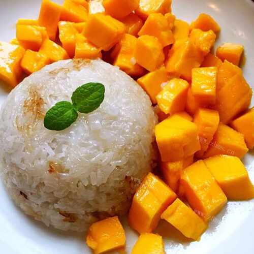 DIY电饭锅版芒果糯米饭