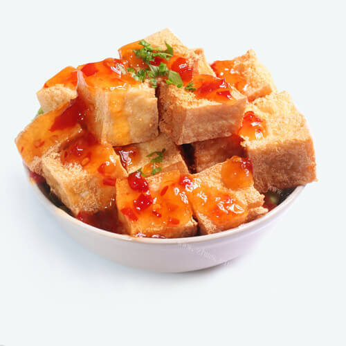 家常豆瓣酱黄金豆腐