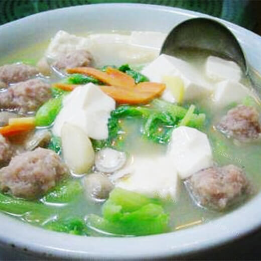 美味豆腐焖肉丸