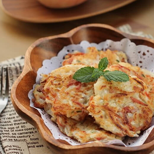美味的培根萝卜丝饼