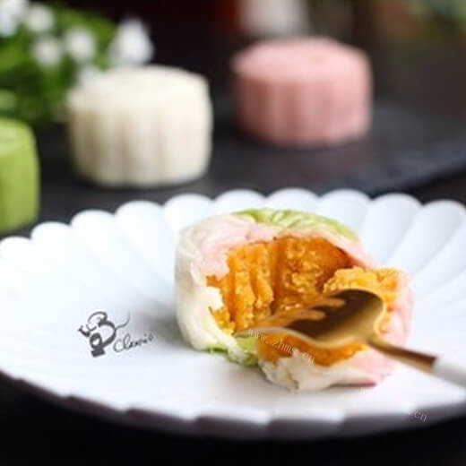自制 炫彩印花冰皮月饼