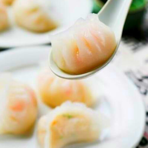 好吃的鳕鱼水晶虾饺