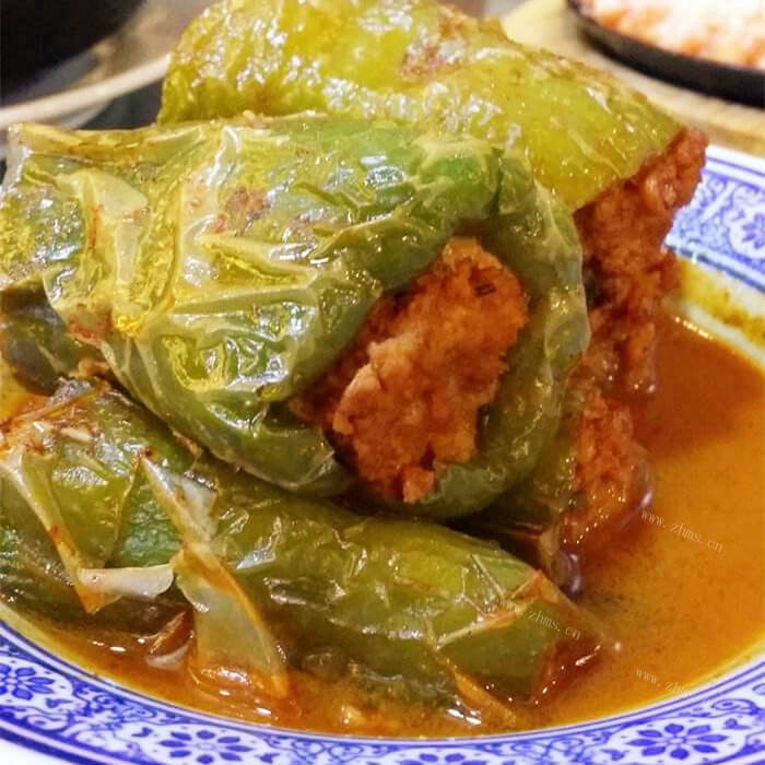 美味的肉末酿青椒