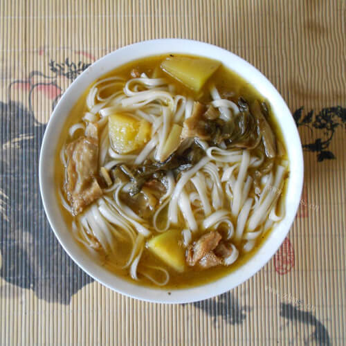 特色的南瓜肉丁面