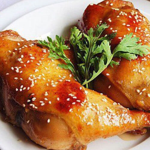 巧用微波炉烤鸡腿
