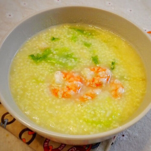美味的开胃鲜虾粥