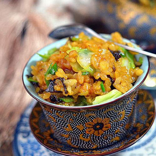 好吃的猪油渣炒饭