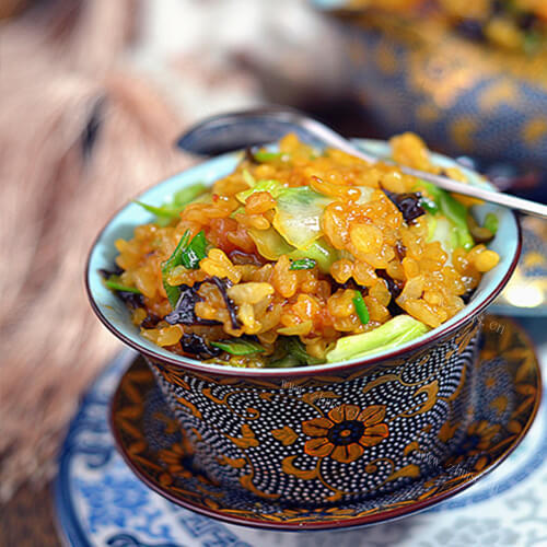 美味的猪油渣炒饭
