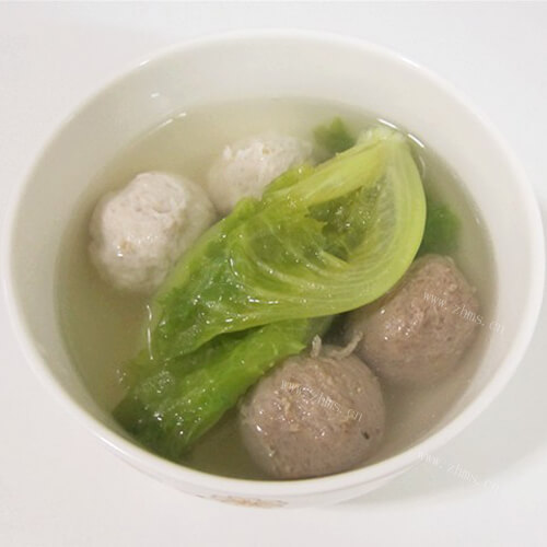 回味无穷牛肉丸生菜汤
