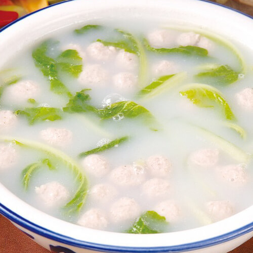 香香的小白菜汆丸子