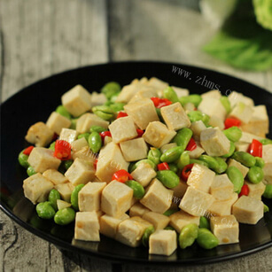 开胃的臭干子炒毛豆米
