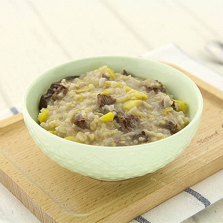 家常板栗牛肉粥 