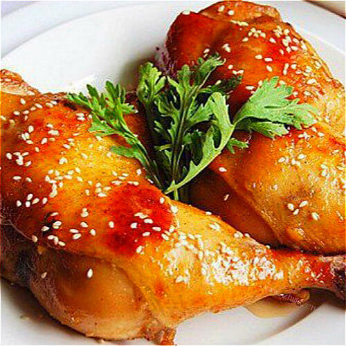 香喷喷的陈皮豉油鸡腿