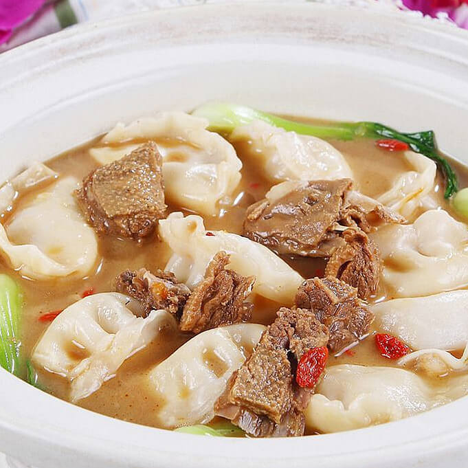 还吃的高汤饺子