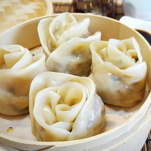 漂亮玫瑰蒸饺