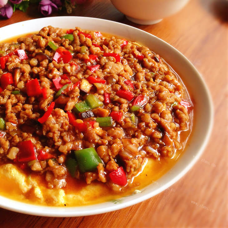快手菜鸡蛋豆腐蒸肉末