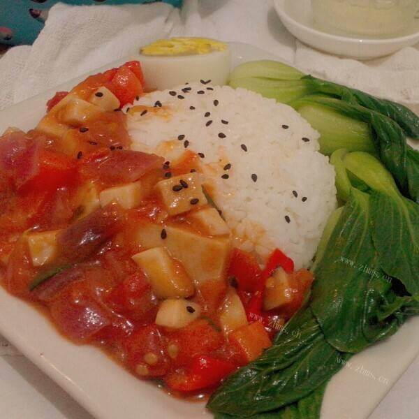 好吃的彩椒豆腐丸 