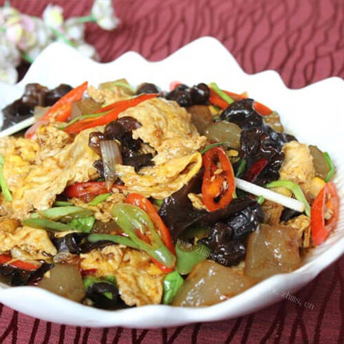 家常粉皮炒鸡蛋