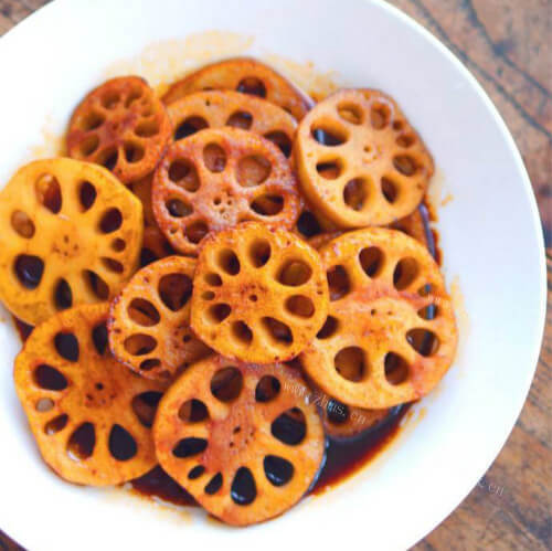 美味的醋溜藕片