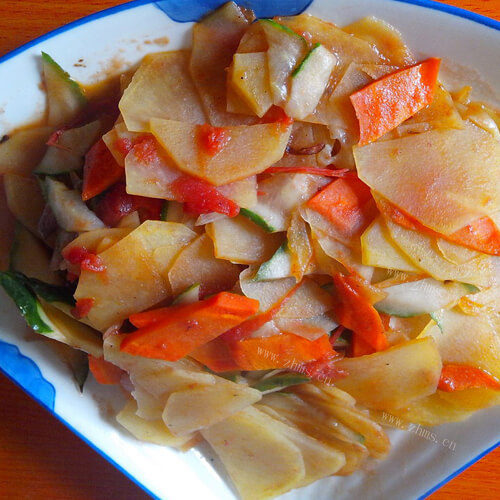 美味的肉煎土豆片