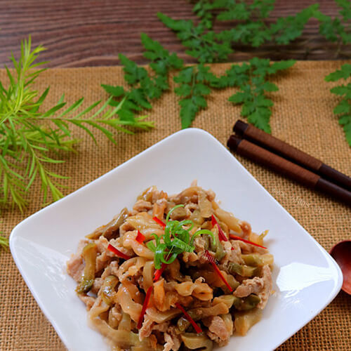 家常清蒸榨菜肉丝