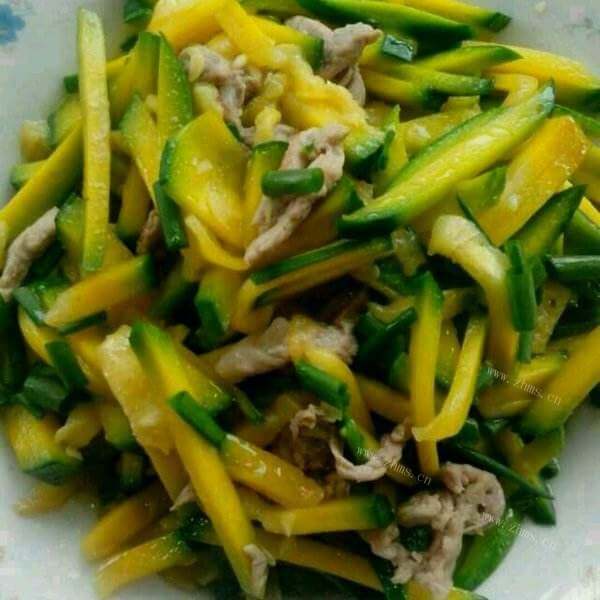 荤菜青南瓜炒肉丝