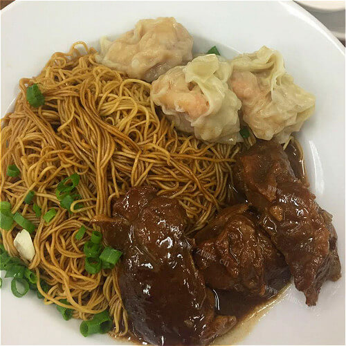 肉丝炒竹升面